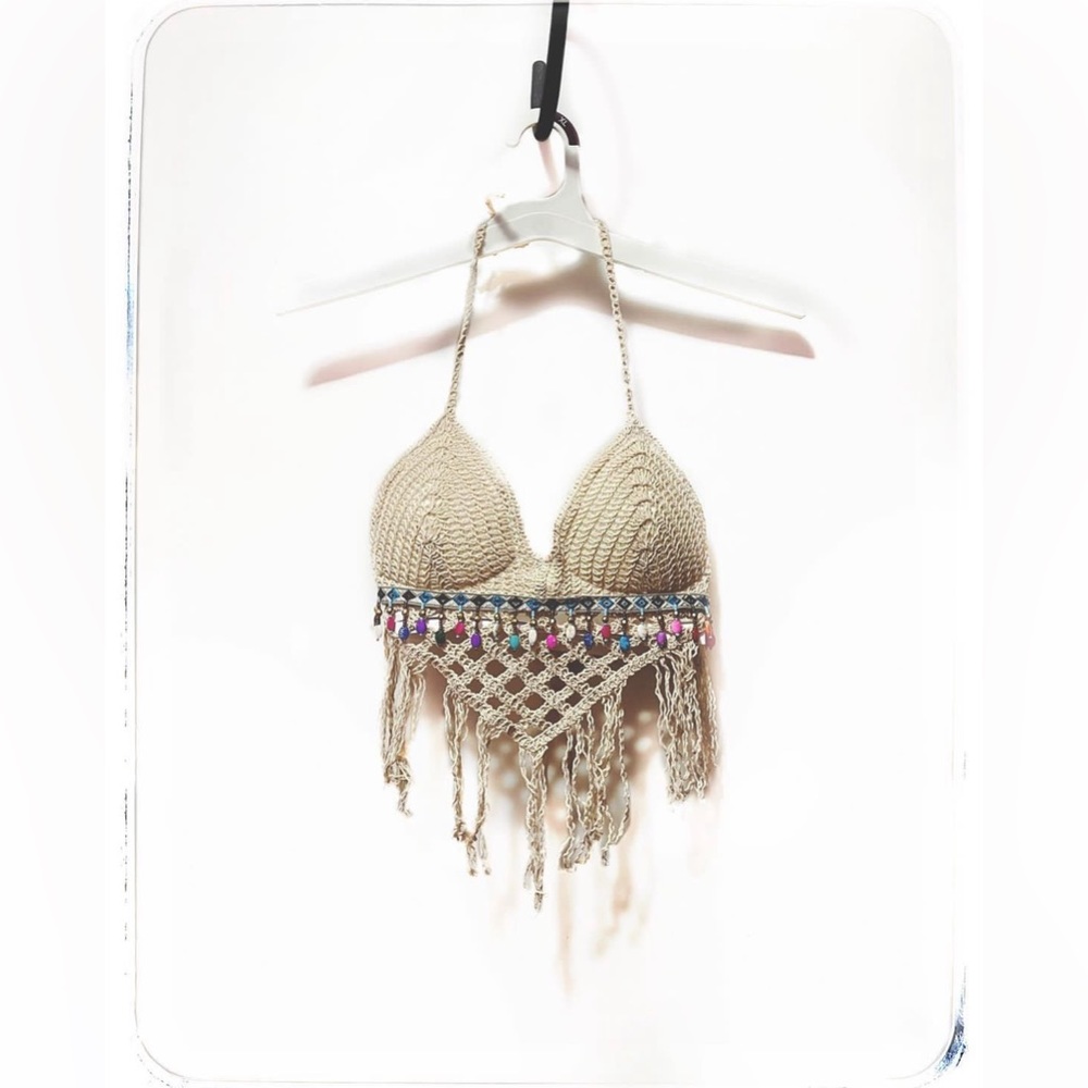 Beaded Halter Top
